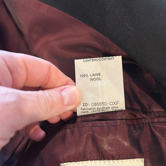 John W. Nordstrom men’s 100% Wool blazer suit jacket topcoat black size 36R EUC - Picture 4 of 6